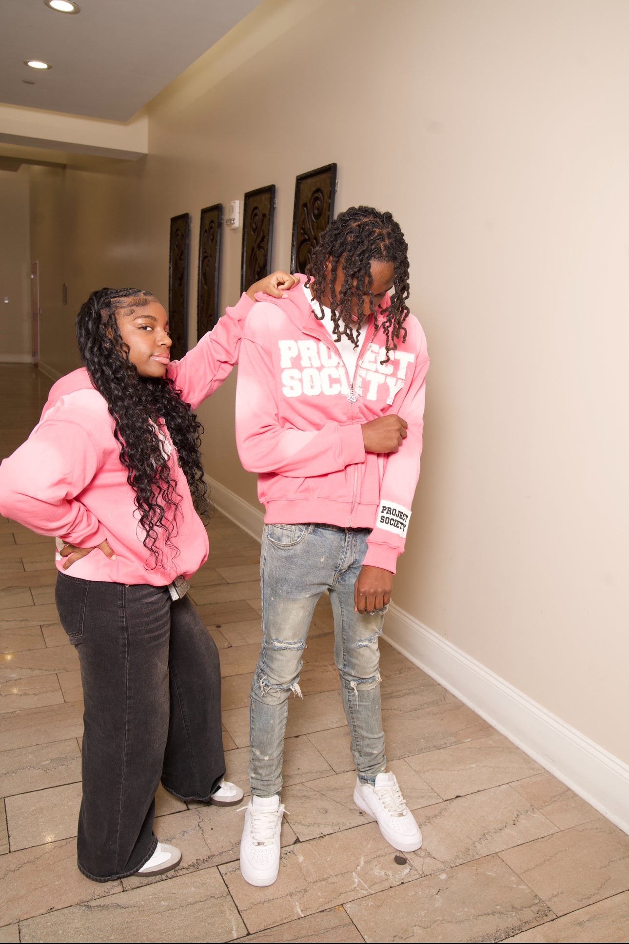 “Light Pink Shadow” Zipup